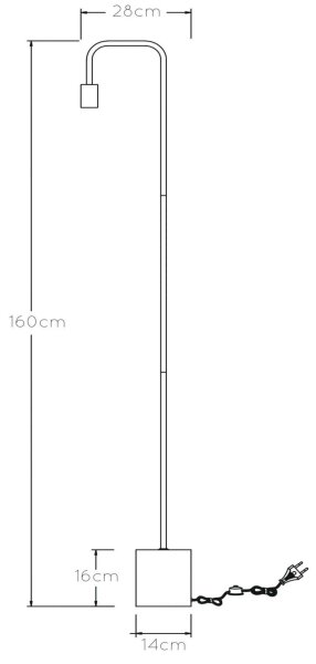 Lucide 45765/01/30 - Лампион LORIN 1xE27/40W/230V черен