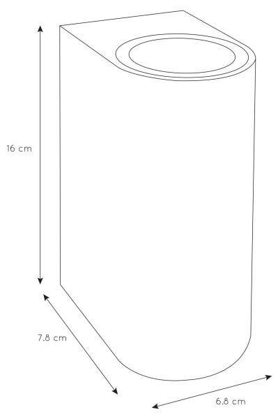 Lucide 69801/02/31 - Екстериорен аплик ZARO 2xGU10/35W/230V IP44 бял