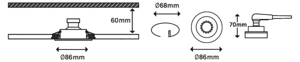 Briloner 7148-038-К-кт 3 бр. LED димируеми лунички за баня 1xGU10/5W/230V IP23