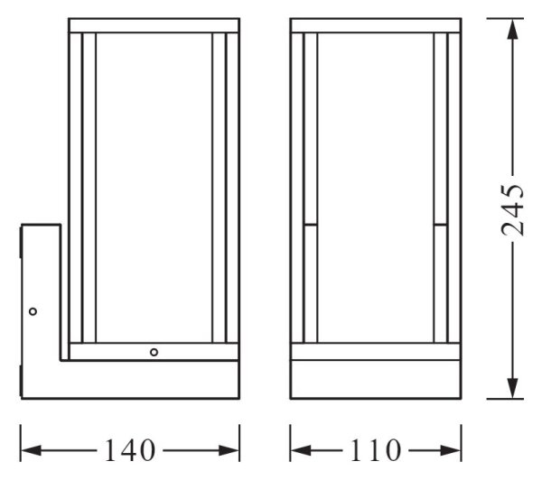 Ledvance - Екстериорен аплик FRAME 1xE27/60W/230V IP44