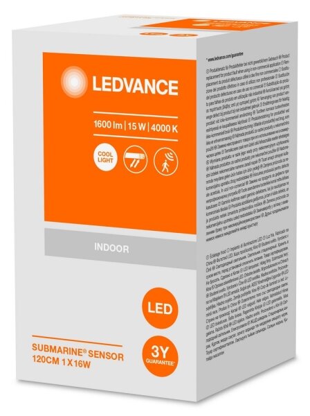 Ledvance - LED Индустриална лампа със сензор SUBMARINE 1xG13/16W/230V IP65