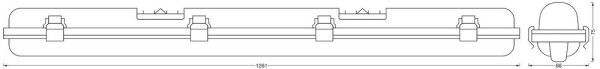 Ledvance - LED Индустриална лампа със сензор SUBMARINE 1xG13/16W/230V IP65