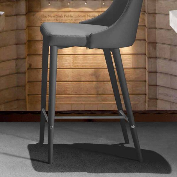 БАР СТОЛ LaSeggiola SINFONIA STOOL 518 ECO LEATHER TITANIUM