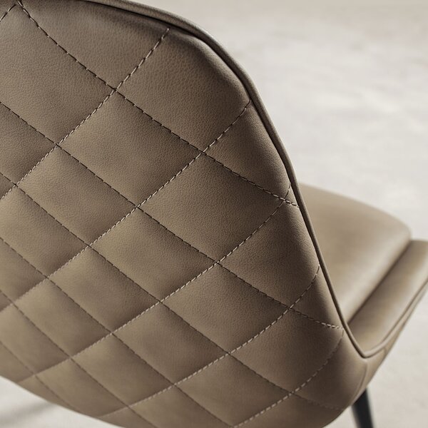 Трапезен стол NORWAY 210 NABUK BEIGE/BLACK LaSeggiola