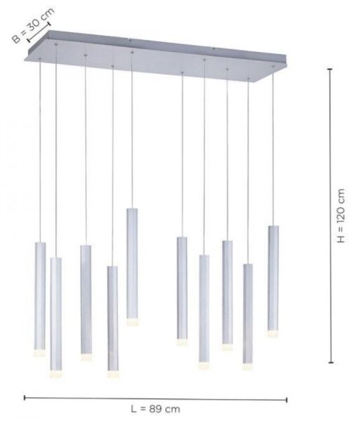 Leuchten Direkt 15206-95 - LED Висящ полилей BRUNO 10xLED/4,8W/230V