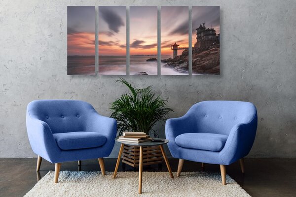Картини от 5 части – Прекрасен пейзаж край морето