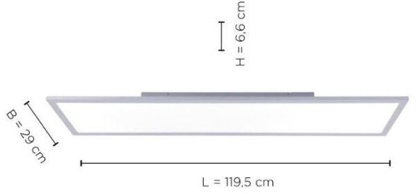 Leuchten Direkt 14753-21 - LED Повърхностен панел FLAT LED/22W/230V