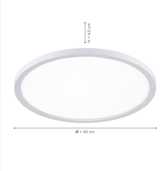 Leuchten Direkt 15571-16 - LED Димируема лампа FLAT LED/23,5W/230V + д.у