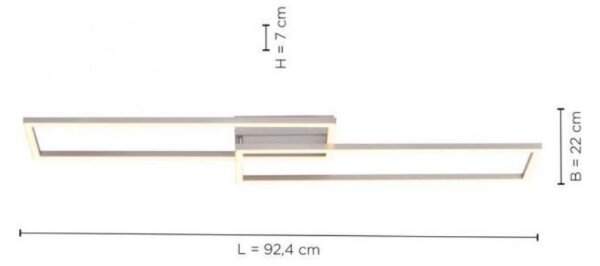 Leuchten Direkt 14023-55 - LED Димируем полилей за повърхностен монтаж IVEN 2xLED/15,1W/230V