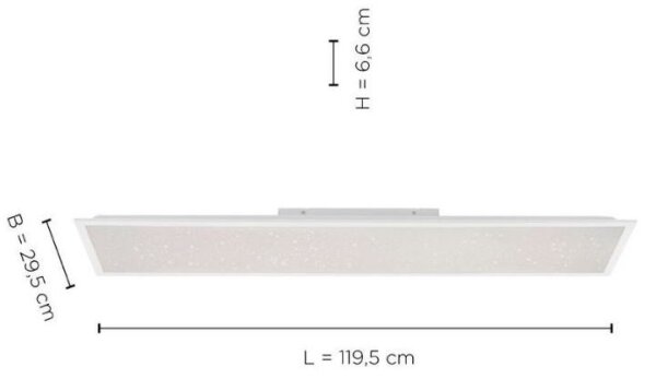 Leuchten Direkt 14762-16 - LED Димируема лампа STARRYFLAT LED/36W/230V + д.у