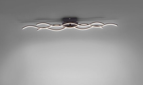 Leuchten Direkt 15166-18 - LED Повърхностен полилей WAWE LED/28W/230V черен