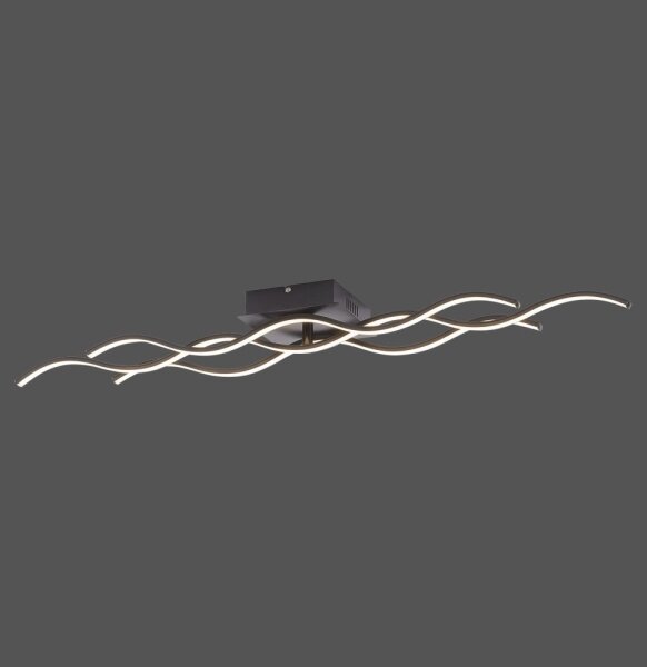 Leuchten Direkt 15166-18 - LED Повърхностен полилей WAWE LED/28W/230V черен