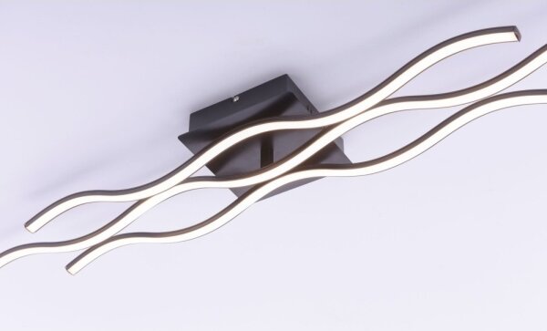 Leuchten Direkt 15166-18 - LED Повърхностен полилей WAWE LED/28W/230V черен