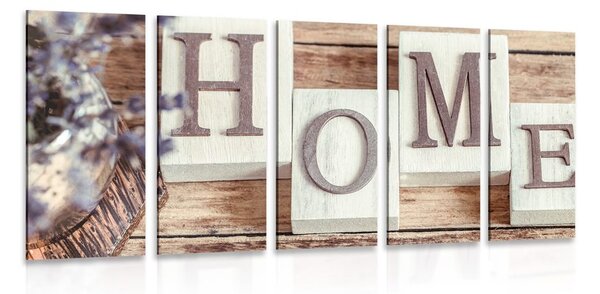 Картини от 5 части – Букви Home