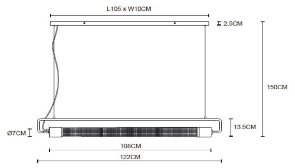 Lucide 05433/02/30 - Висящ полилей CALIXT 2xE27/25W/230V