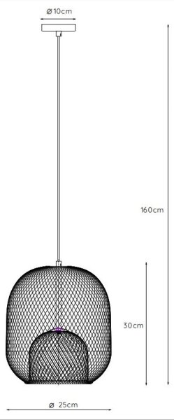 Lucide 78396/01/33 - Висящ полилей JERREL 1xE27/40W/230V зелен