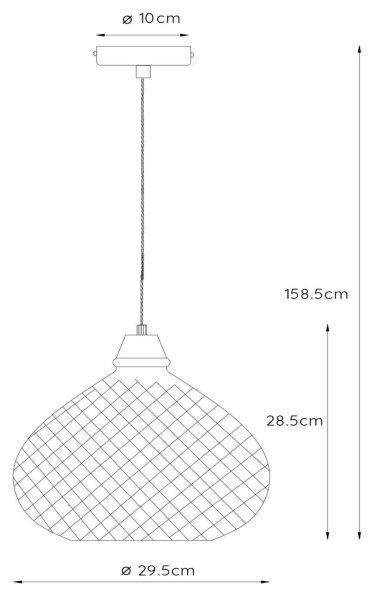 Lucide 78389/29/63 - Висящ полилей GERBEN 1xE27/40W/230V