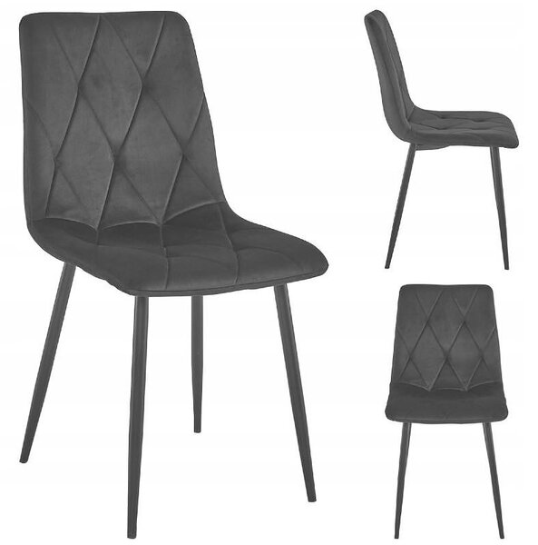 Трапезен стол Alan Velvet - 44 х 41 х 92 cm, различни цветове