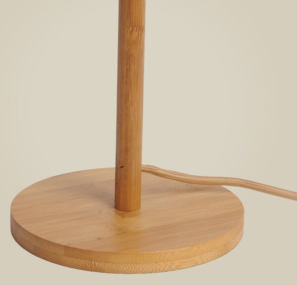 Good & Mojo GOOD MOJO Настолна лампа Java, натурална, бамбук, 47 cm, GU10, Дърво, Дневна/трапезария, Бамбук, Дизайн