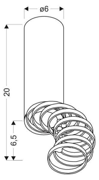 Спот TUBA 1xGU10/15W/230V черен/мед