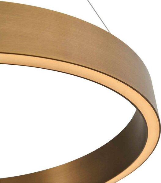 LOOM DESIGN LED висяща лампа EOS 360 Small, месингов цвят, Затъмняване, Злато / месинг, Дневна/трапезария, Алуминий, Модерен