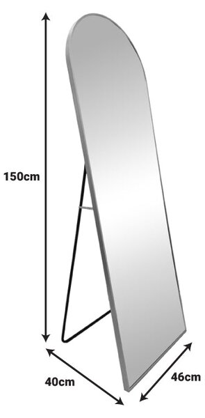 Огледало Lorens алуминий в сребристо 46x40x150см
