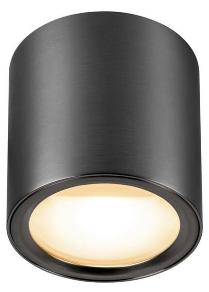 SLV LED таванна лампа Oculus, бронзов цвят, 9 см, с функция „Dim to Warm“, Затъмняване, Бронзов / античен месинг, Дневна/трапезария, Алуминий, Модерен