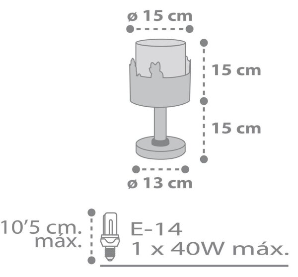 Dalber 61271 - Детска лампа LOVING DEER 1xE14/40W/230V