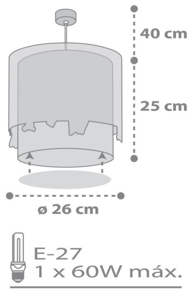 Dalber 61272 - Детски полилей LOVING DEER 1xE27/60W/230V