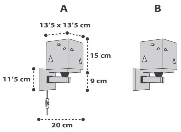 Dalber 73249 - Детски аплик HELLO LITTLE 1xE27/60W/230V