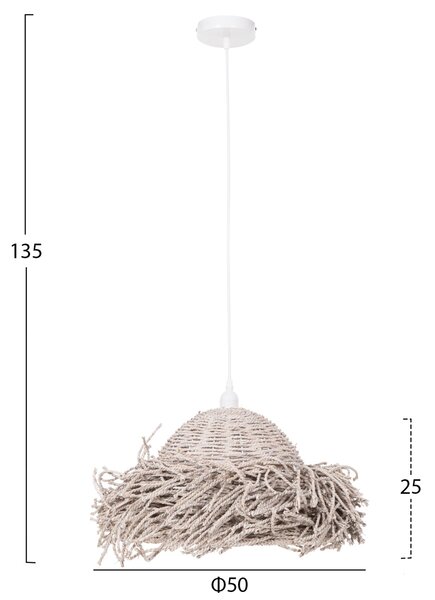 Таванна лампа 4349 бял цвят Φ50x25-135см