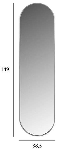 Стенно огледало 9581 сребрист цвят 38.5x4x149см