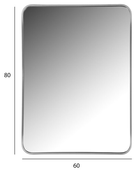 Огледало сребрист цвят рамка 60x3x80