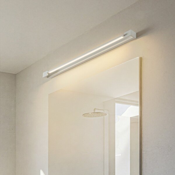 Arcchio LED стенна лампа Jora, 90 cm, бяла, въртяща се, IP44, Бял, Баня, Алуминий, Модерен