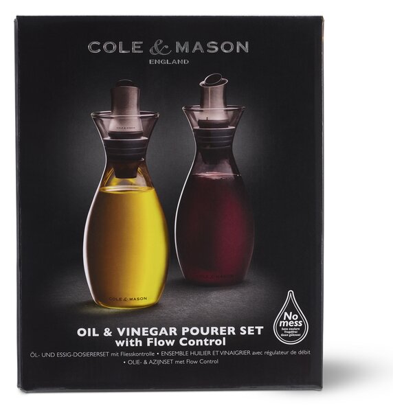 COLE & MASON Комплект за олио и оцет с регулируем дозатор