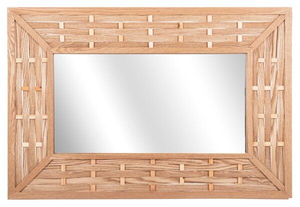 Огледало стенно правоъгълно с рамка бамбук 120x2.5x80 см