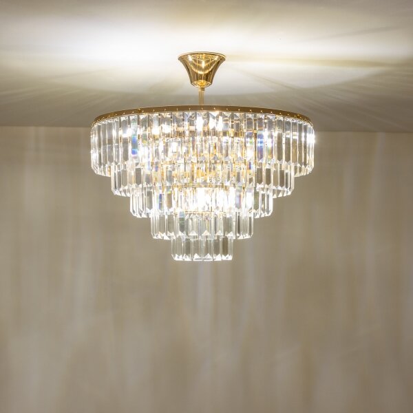 Brilagi - Полилей за повърхностен монтаж CRYSTAL 5xE14/40W/230V златист