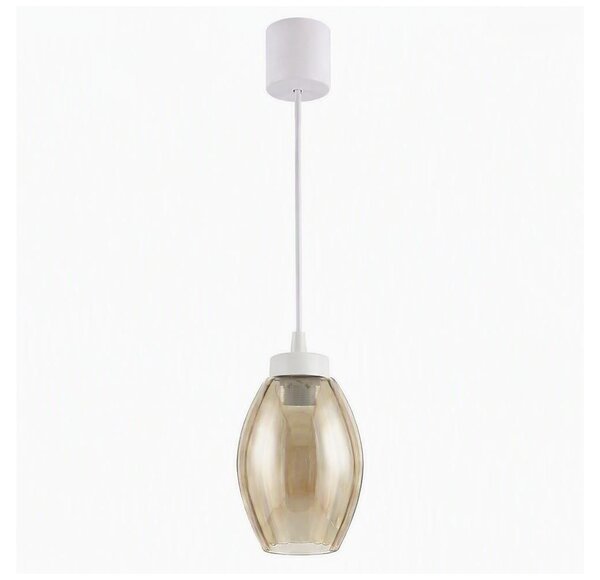 Brilagi - LED полилей на кабел R GLASS 1xE27/60W/230V Ø 17 см бял/димно бежов