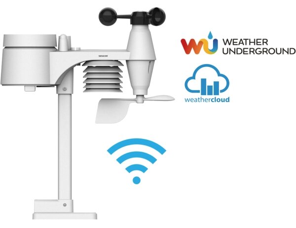 Sencor - Професионална метеорологична станция с цветен LCD дисплей 1xCR2032 Wi-Fi