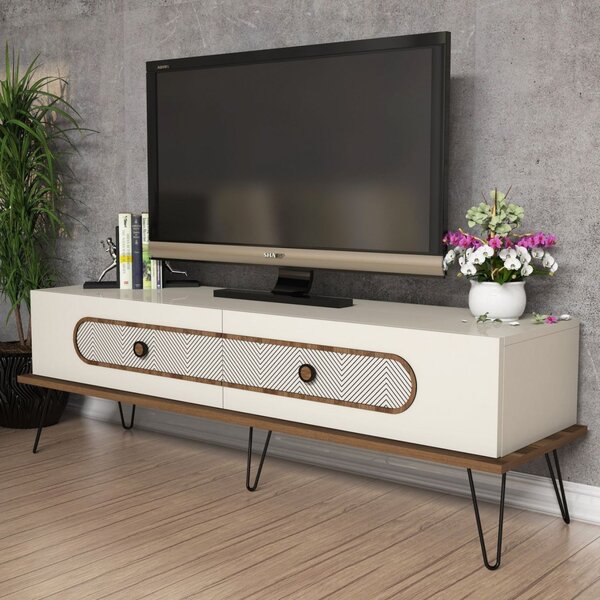 Тв шкаф цвят крем 145x40x45
