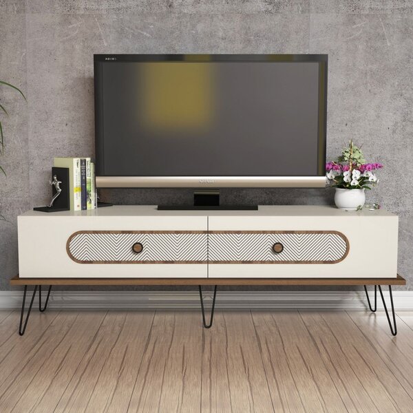Тв шкаф цвят крем 145x40x45