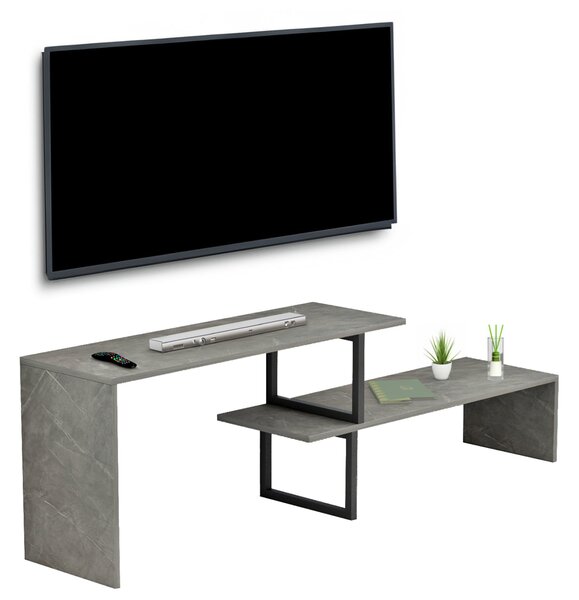 Тв шкаф BRIGGITE сив цвят 160x30x45