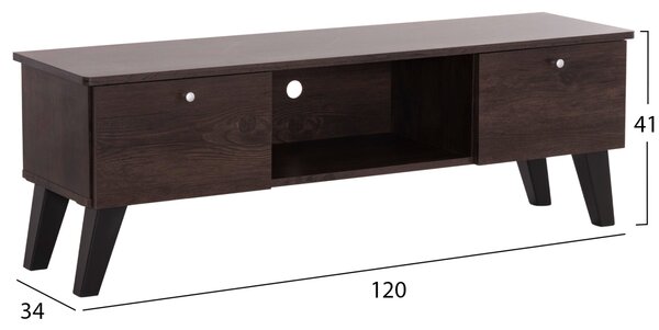 Тв шкаф IREN цвят орех 120x32,5-34x41