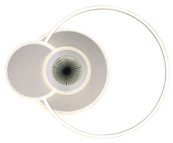 Globo 68278-24 - LED димируемо таванно осветително тяло BELTRAN LED/24W/230V сребристо+дистанционно управление