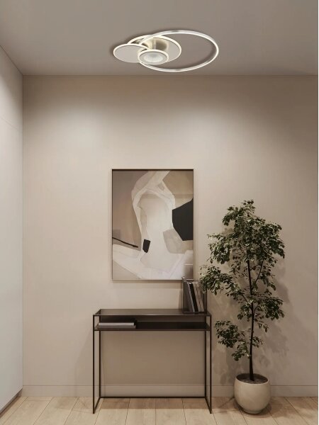 Globo 68278-24 - LED димируемо таванно осветително тяло BELTRAN LED/24W/230V сребристо+дистанционно управление