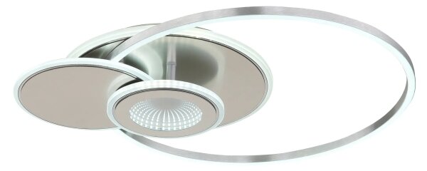 Globo 68278-24 - LED димируемо таванно осветително тяло BELTRAN LED/24W/230V сребристо+дистанционно управление