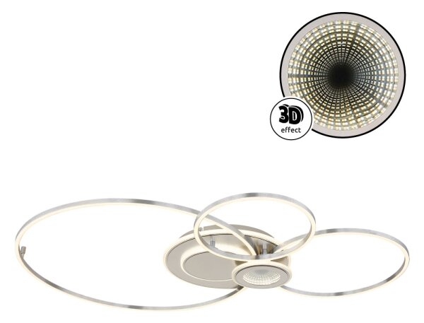 Globo 68278-36 - димируем LED таванен плафон BELTRAN LED/36W/230V, сребрист + дистанционно управление