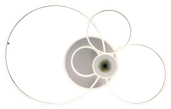 Globo 68278-36 - димируем LED таванен плафон BELTRAN LED/36W/230V, сребрист + дистанционно управление