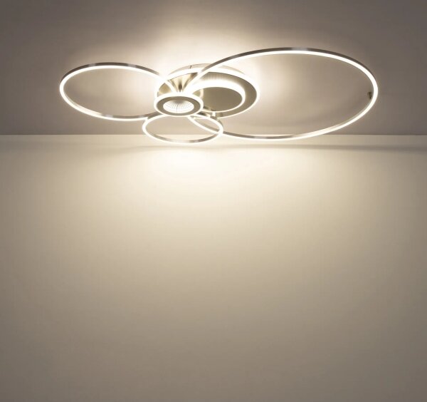 Globo 68278-36 - димируем LED таванен плафон BELTRAN LED/36W/230V, сребрист + дистанционно управление