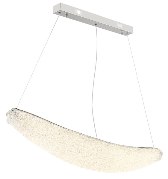 Globo 68524-40 - LED димируем полилей на кабел KRISTALLA LED/40W/230V лъскав хром+дистанционно управление
